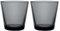 Iittala 1026780 Kartio 2-er Set Gläser 21cl, dunkelgrau, Glas