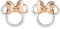Minnie Mouse Orecchini in argento e oro rosa E901880TL, Misura unica, Argento sterling