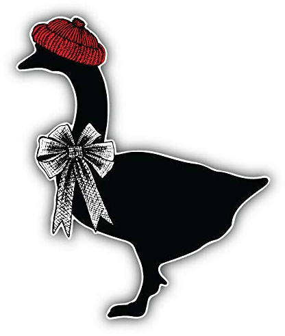 10cm! Klebe-Folie Wetterfest Made-IN-Germany Gans Mütze H1702 UV&Waschanlagenfest Auto-Aufkleber Sticker Decal