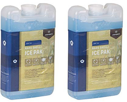 StanSport 88332-2 Hard Shell Ice Pak-Lunch Box Size-2 Pack, Gel, Blue