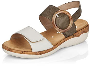 Rieker Women's Remonte Damen R6853 Sandalen Sandal, grün, 5 UK