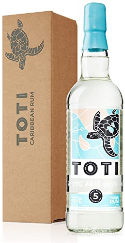 TOTI Famous Five White Rum | Blend of Agricole & Molasses | Supports Marine Conservation | 70cl