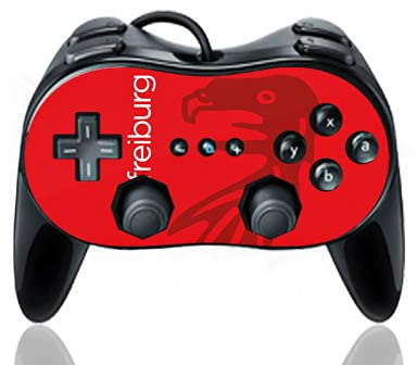 DeinDesign Skin kompatibel mit Nintendo Wii Classic Controller Pro Folie Sticker SC Freiburg Fußball Bundesliga