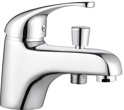 Edouard Rousseau - Grifo monomando para baño de ducha Cardiff - Recarga rápida, topes Eco-Stop - 134 (Alto) x 116 (Saillie) mm - Cromo