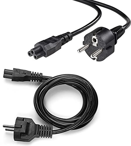 SIMPLETEK - Cavo Tripolare Alimentazione PC Notebook Laptop Monitor | Spina Tedesca Schuko a 3 Poli Universale 1,5M Nero