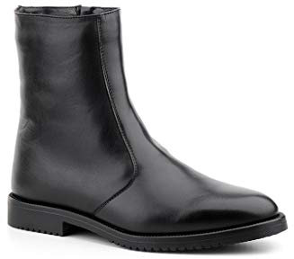 Nikkoe 2070 Stivaletti in pelle nera con cerniera, Nero , 43 EU