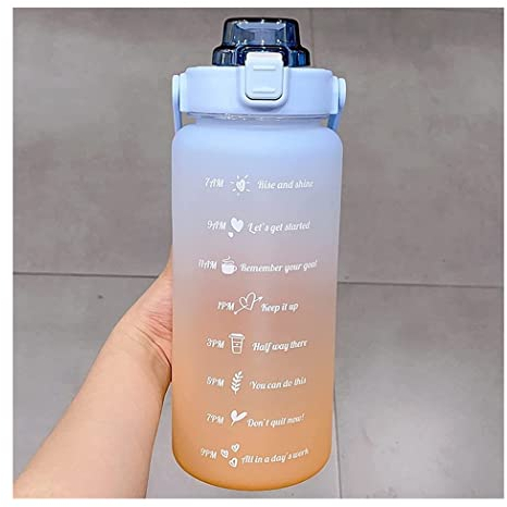Tigrun Botella Agua Botella de Agua Botella De Agua De 2000ml con Pegatina 3D, Botella De Bebida Portátil De Jugo De Té De Bicicleta De Viaje Deportivo De Plástico Garrafa Agua Botellas de Agua