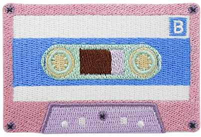Patch zum Aufbügeln - Rosa Kassette | Retro Patches, Vintage Bügelbild, Old School Aufbügler, Rock Musik Aufnäher Finally Home