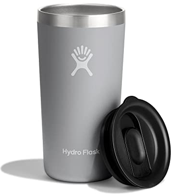 HYDRO FLASK - Thermobecher für Unterwegs 355 ml (12 oz) - Verschließbarem, Auslaufsicherem Eindrückdeckel - Doppelwandiger, Vakuumisolierter Reisebecher aus Edelstahl - Heiß & Kalt - Birch