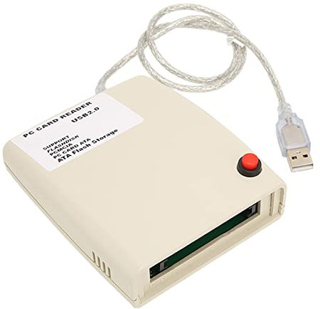 Fockety Lecteur de Carte PCMCIA USB 2.0, Haute Vitesse 68Pin Carte PCMCIA vers USB Adaptateur Convertisseur Support 20MB-20G, PCMCIA Card Adapter PC Card ATA Memory Card Reader