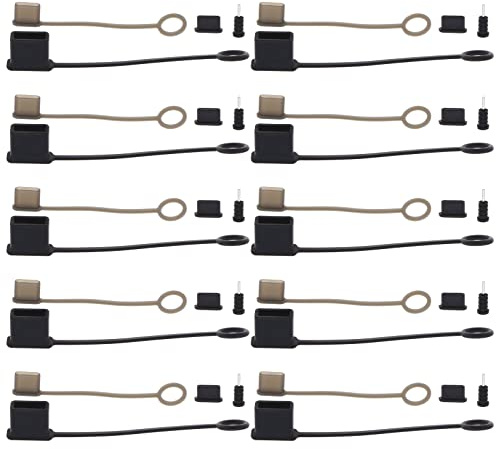 10 Sätze USB-Port Steckerabdeckungen Set USB-C-Kabelabdeckung + USB-Port-Schutzabdeckung + USB-C-Staubsteckerkappen + Anti-Staubschutz für 3,5-mm-Kopfhörerbuchse Gummi