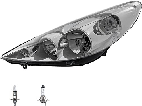 EISENFELS Bundle Set 106520769 erstellt mit Scheinwerfer links + Leuchtmittel H7 H1 kompatibel 206+ T3E