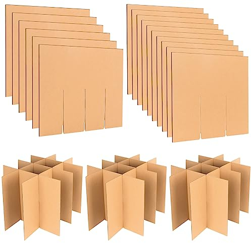 YOTINO 3 Sets Moving Box Glasses Divider Kits for Moving, Wine Glassware Dish Packing Moving Boxes,Cardboard Dividers for Boxes for 16 x 12 x 12 Inch Box(Box Not Included)…