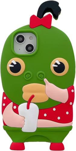 SGVAHY iPhone 14 Case, Kawaii Ugly Fish 3D Silicone Cartoon Cute Shockproof Protective Case for Women Girls