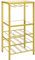 YMYNY Wine Rack with Glass Holder, Wine Holder Display Storage Shelves, Wine Racks Free Standing, Glass Wine Holder, Bar Shelf, for Pantry, Kitchen, Cellar 39×29×78CM Gold HGD091G