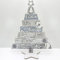 Árbol de Navidad en madera de 45cm de altura personalizado con nombres, decoración de Navidad para mesa interior, hogar decoración navidad (Fondo color)