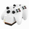 snakebyte TWIN: CHARGE X – Bianco – Licenza ufficiale Xbox One & Series X|S Controller | Ricarica rapida | Stato di ricarica LED | Stazione di ricarica doppio controller | Batteria 1100 mAh | Cavo