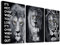 MHARTK66 Tableau Decoration Murale Salon Moderne Toile Lion Noir et Blanc, Peinture Inspirante Impression sur Toile Decoration Murale Chambre Salle de Bain Bureau