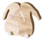 RiloStore 1 STK Liebespaar Osterhasen 16x15cm Osterhase Hasenpaar Holz braun rosa Weiss Osterdeko b243 Holzhasen Aufsteller Hasen Tischdeko Ostern Dekoration Geschenk Frühling
