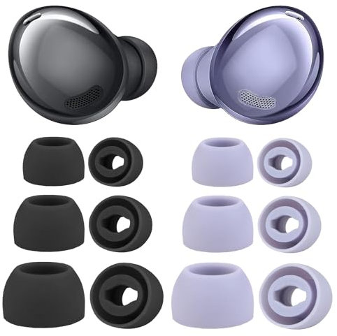 INBOLM 6 Pairs Replacement Ear Tips for Galaxy Buds Pro,S/M/L Mixed Size Silicone Rubber Eartips Wing Gel Fit in Case Skin Accessories with Storage Box Compatible with Samsung Galaxy Buds Pro