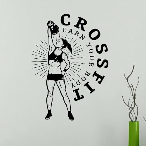 YOUSHIHUI Gym Wall Decals Sports Fitness Logo Vinyl Company Office Window Wall Stickers Home Decor Mural 78x57cm