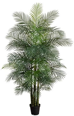 Nearly Natural 8ft Artificial Areca Palm Tree, UV Resistant (Indoor/Outdoor)