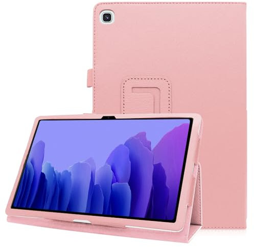 [TECH UK] Case for Galaxy Tab A7 10.4 2020 Release Model T500, Premium Slim Leather Folio Stand Case Cover for Samsung Galaxy Tab A7 10.4 Inch 2020 Tablet (SM-T500/T505/T507) (Rose Gold)