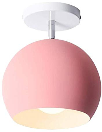 Chao Zan Deckenleuchte Modern Flur Lampe Bunt Macaron-Stil E27 Korridor Deckenlampe Kreativ Verstellbar Schirm Beleuchtung rund für Wohnzimmer, Balkon, Küche, Restaurant Flure Deckenstrahler (Rosa)