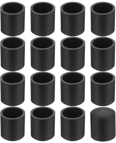 QUARKZMAN 56 Pcs Protection Pied de Chaise, 10mm Embout de Pied de Chaise en PVC sans Marquage Antidérapants Rond Protecteurs de Sol pour Pieds de Table, Noir