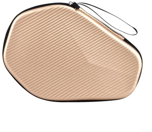 Getdoublerich Wasserdichte Tasche für Tischtennisschläger für 2 Schläger und Pongbälle, tragbar (gelb)