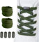 Shecret No Tie Elastic Shoelaces, 2 Paar Einstellbare Schnürsenkel Ohne Binden, Schnellschnürsystem Schnürsenkel-Set für Läufer, Kinder und ältere Menschen, Armeegrün