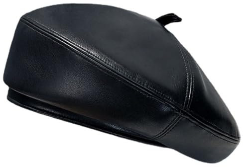 ZKGYUS Basco Donna, Berretto Francese, Berretto Classico per Le Donne, Berretto Basco Donna, Cappello Basco, Berretto Francese Vintage, Berretto in Pelle da Donna