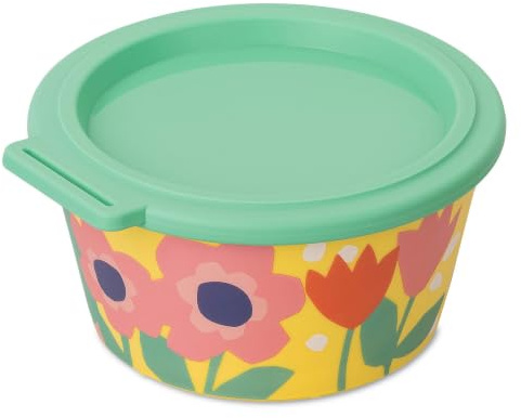 Koziol NORA BOX 700 ml | Frischhaltedose mit Deckel bruchfest auslaufsicher | biozirkulärer Kunststoff spülmaschinen- & gefriergeeignet melaminfrei | Küche Camping Picknick (strong yellow/mid green)