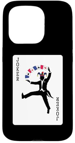 iPhone 15 Pro Joker Black Suits Playing Card Case