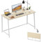 WOHOMO Schreibtisch Klappbar 120 cm, Klappschreibtisch, Schmal Computertisch für Home Office, Schreibtisch Schmal, Arbeitszimmer, Beige