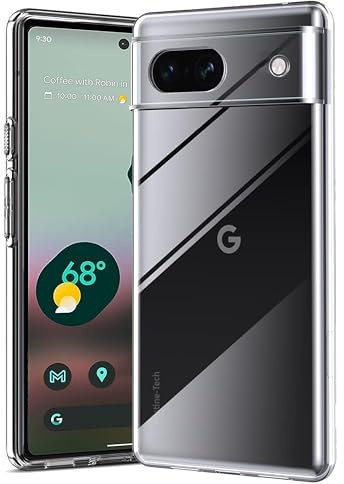 for Google Pixel 6A Case Clear [Anti-Yellowing] Anti-Scratch Transparent Soft Thin [Military Grade Drop Protection] Shockproof Phone Cover - Crystal Clear