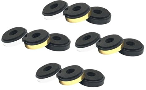 HOMSFOU 12pcs Speaker Isolation Foot Pads Vibration Damper Mat for Amplifier Subwoofer Stand Speaker Floor Protector Pads for Sound Deadening