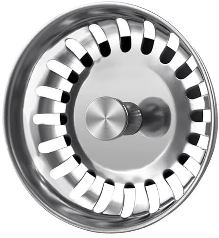 YOXITIXOT Kitchen Sink Plug Strainer, Stainless Steel Sink Plug Replacement,Universal Sink Drainer Plug, Hole Diameter 82mm