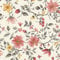 LZH-LP Papier peint autocollant motif floral vintage sans couture, amovible, 4x300CM, motif feuilles, pour meubles et armoires murales