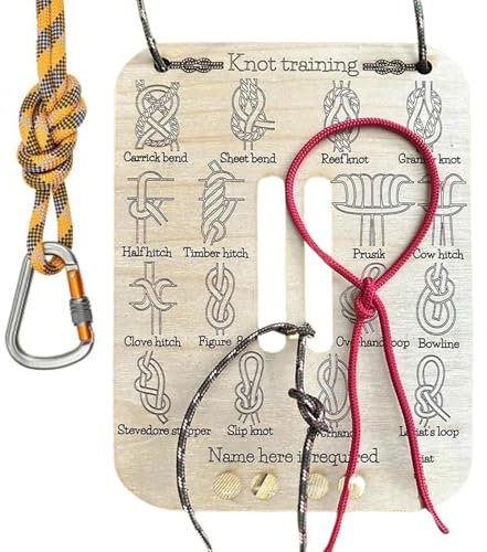 Fenayuu Lernen Sie Knot Training Board | Knot Training Board | Lustiges Knotenbetrieb | Tragbares Schnellkrawatten Tool - Multifunktionales Campingzubehör Für Outdoor,Klettern