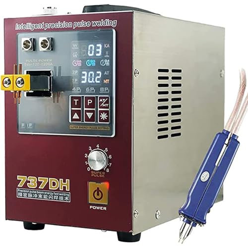 DRYIC L'attrezzatura Portatile per Saldatura a Batteria con saldatrice a Punti pulsata è Adatta per la Saldatura di Fili conduttori e Fili di batterie al Litio, Acciaio Inossidabile, Ferro, Nichel