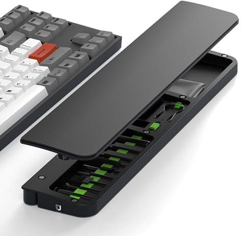 OKCSC Kit de limpieza de electrónica mejorado, bandeja de teclado 2 en 1, kit de limpieza de pantalla de computadora/teclado, herramienta de limpieza con cepillo, AirPods/Electrónica/MacBook/iPhone