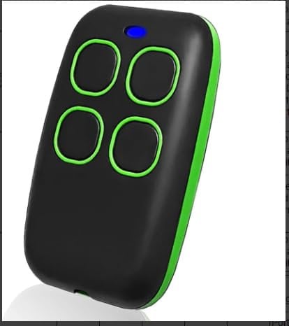Grillix Radiocomando Cancello Universale, Telecomando Rolling Code Universale, 30s Apprendimento, Multifrequenza da 280 a 868MHZ, Reattivo, Forte Compatibilità di Scena, Adatto Serratura (Verde)