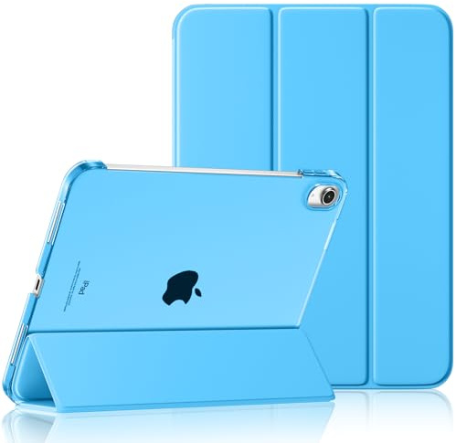 Maledan Case for iPad A16 11th/10th Generation (2025 11 Inch/2022 10.9) | Slim Lightweight, Translucent PC Back, Shockproof Protective Cover, Support Touch-ID, Auto Sleep/Wake, SkyBlue