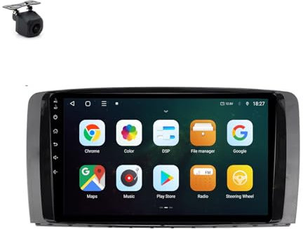 Android 13 navegación del Coche para Mercedes Benz ML GL aW164 ML350 ML500 GL320 X164 con CarPlay Android Auto 9 Pantalla Táctil Radio Coche con WiFi/GPS/FM/DSP/USB/BT Apoyo Mandos Volante(1G+32G)