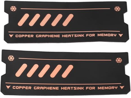 Bewinner Graphene Laptop Memory Heatsink DDR5 DDR4 DDR3 DDR2 RAM Cooler with Copper Foil, Dual Layer Thermal Pad for Notebook, Steam Deck, ROG Ally - Slim Lightweight Heatsink 2 Pack
