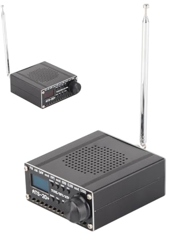 lyrlody Full Band Radio Receiver Portable MW SW Shortwave Receiver Multi Band Radio AM LW MW SW SSB USB LSB 3.5mm Headphone BNC Antenna USB Charging with 8 Ohm 1W Speaker for Audio Output