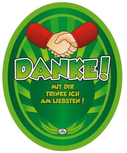 Bierflaschen-Etikett Danke