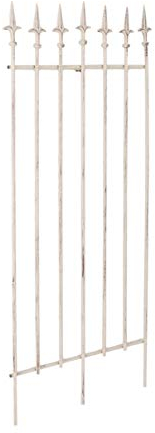 Treillis de Jardin Elisa en Fer Robuste - Tuteur pour Plantes Grimpantes Taille 100 x 50 cm - Support à Rosiers - Différentes Couleurs:, Couleur:crème Antique