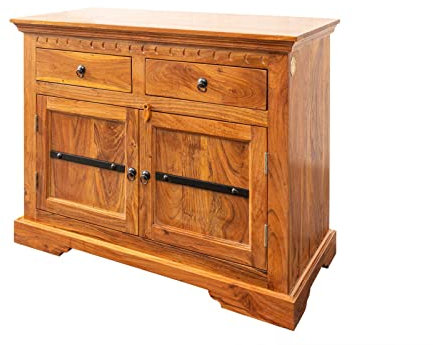 MASSIVMOEBEL24.DE | Oxford Kommode aus Massivholz #0424 | Akazienholz - Honig, lackiert | Kolonialstil | 107x50x88 cm | Kommode aus Massivholz Vollholzkommode